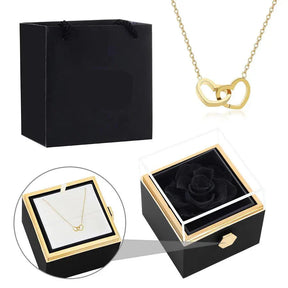 Eternal Rose Box & Custom Engraved Necklace