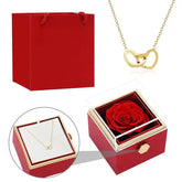 Eternal Rose Box & Custom Engraved Necklace