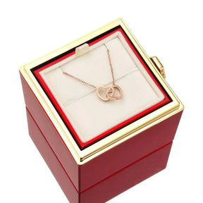 Eternal Rose Box & Custom Engraved Necklace
