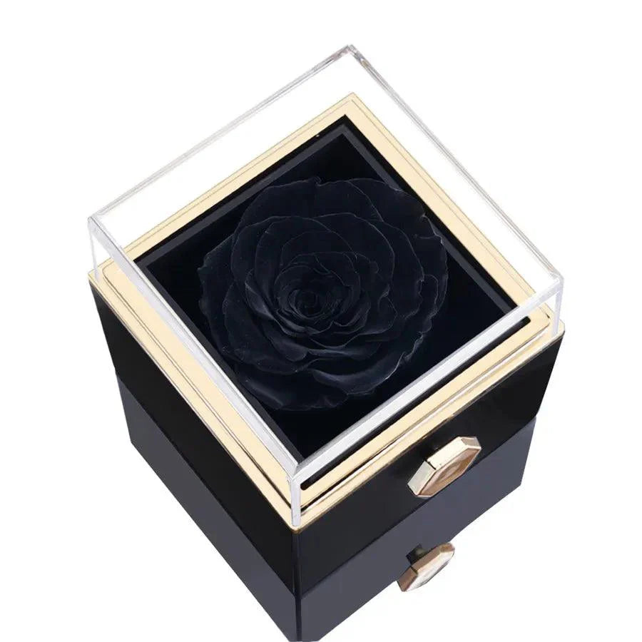 Eternal Rose Box & Custom Engraved Necklace