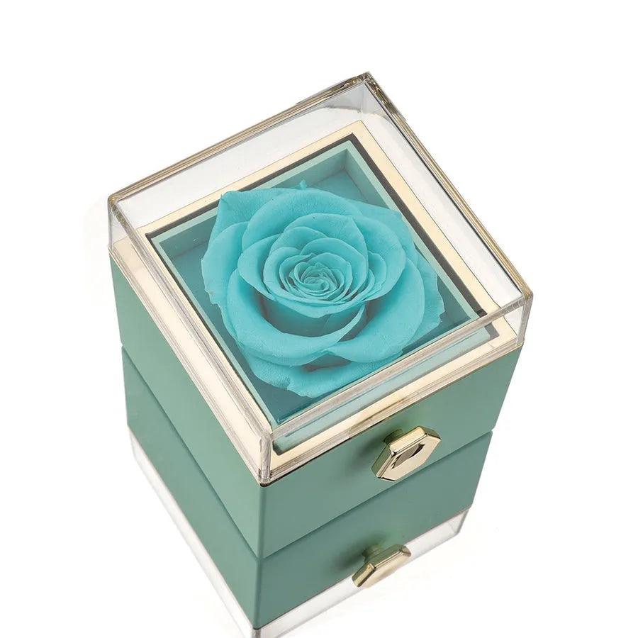 Eternal Rose Box & Custom Engraved Necklace