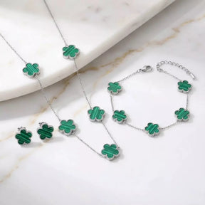 Lucky Clover Jewelry Set - 3-Piece