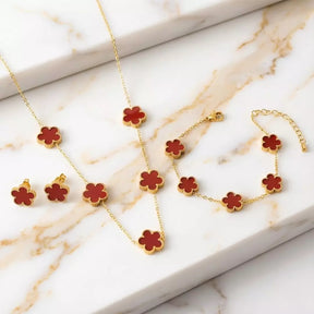 Lucky Clover Jewelry Set - 3-Piece