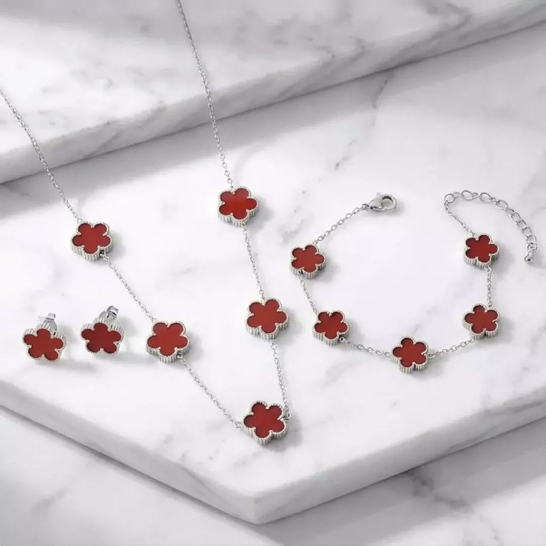 Lucky Clover Jewelry Set - 3-Piece