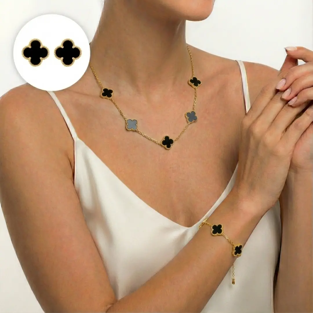 Lucky Clover Jewelry Set - 3-Piece