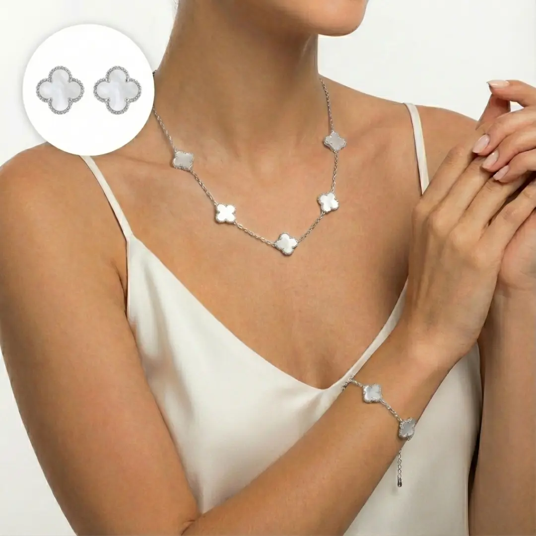Lucky Clover Jewelry Set - 3-Piece