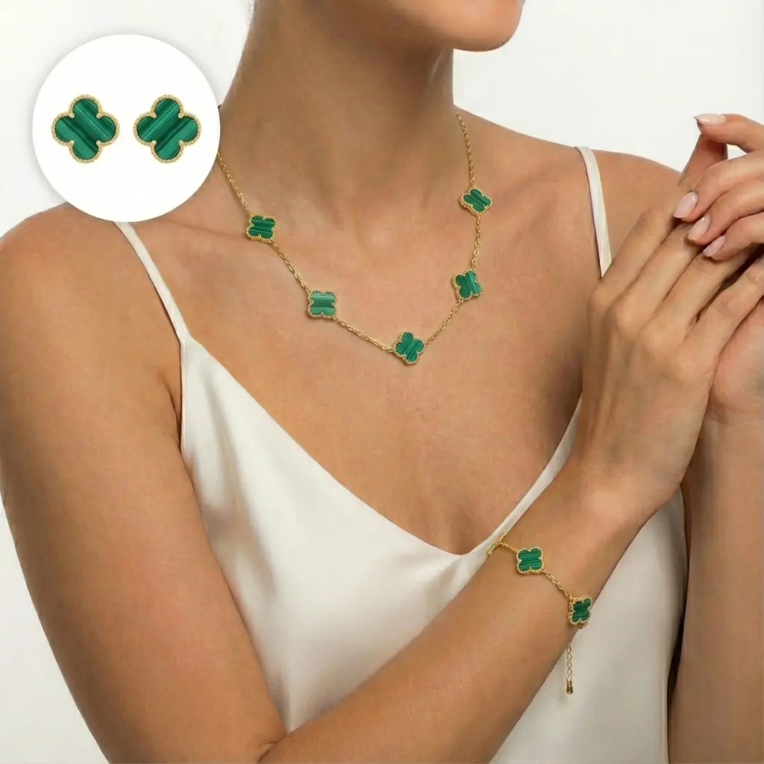Lucky Clover Jewelry Set - 3-Piece